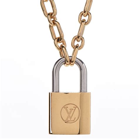 lv lock necklace gold|louis vuitton lock necklace.